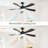 52 Inch Modern Ceiling Fan With 3 Color Dimmable 5 ABS Blades Remote Control Reversible DC Motor With Led Light-1319567112