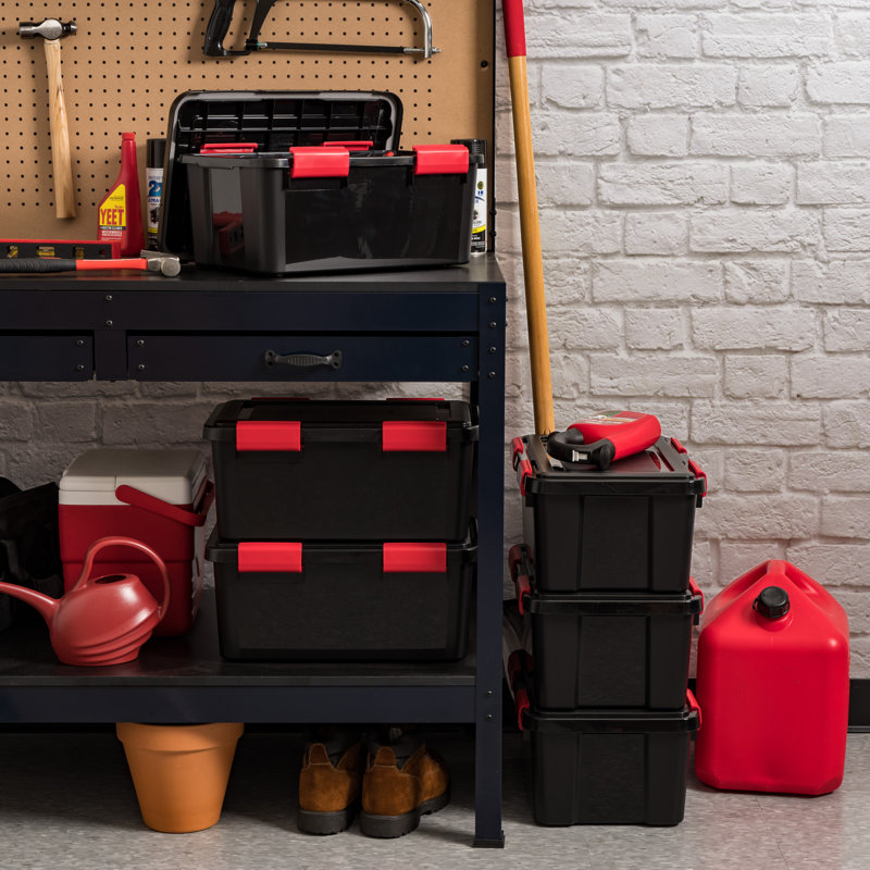 IRIS Weatherproof Heavy-Duty Storage Tote in Black, 19 Qt. 