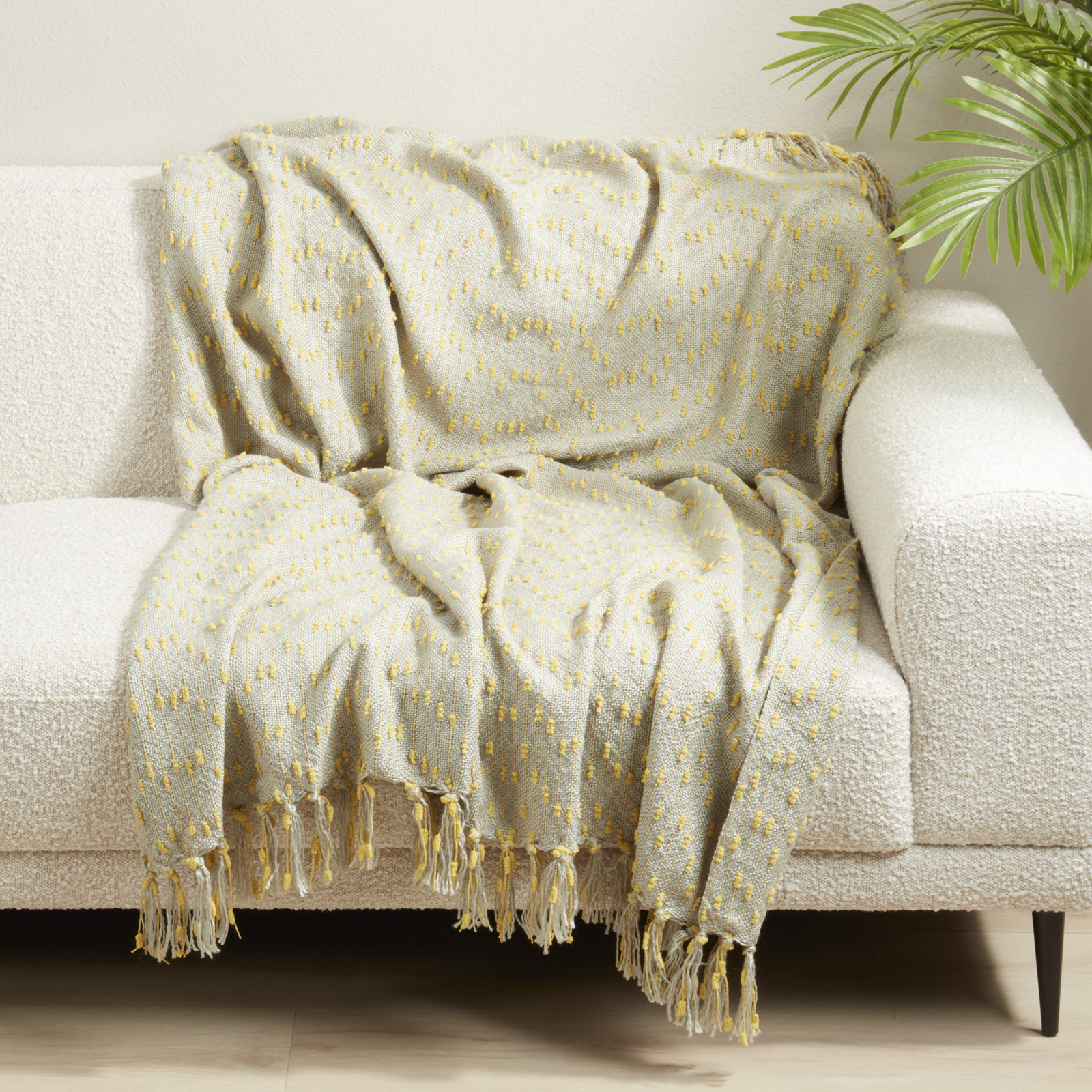 Hodgkins Handwoven Throw Blanket, Saffron