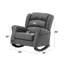 Chaise berçante, densité de mousse D18 / 24, plancher de 8 po, ensemble de chaise berçante en tissu gris de 79 lb, capacité de poids de 220 lb, hauteur de 36,93 po