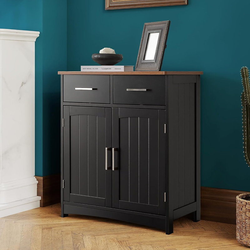 Buffet moderne avec rangement, buffet en chêne, noir