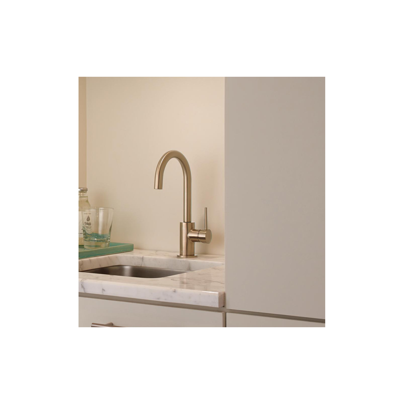 Trinsic Swivel Bar Faucet, Single Handle Prep Sink Faucet, Brilliance Champagne Bronze