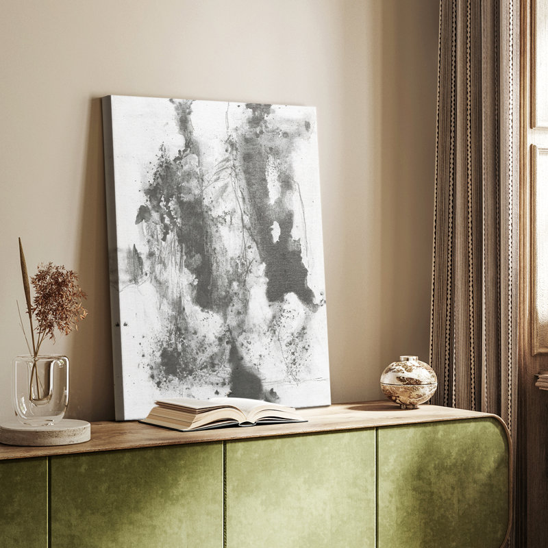 Graphite abstrait III - galerie Cavas sur mesure, H 60 po x l 40 po