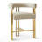 25" Upholstered Gold Chenille Arm Counter Stool-1512341780