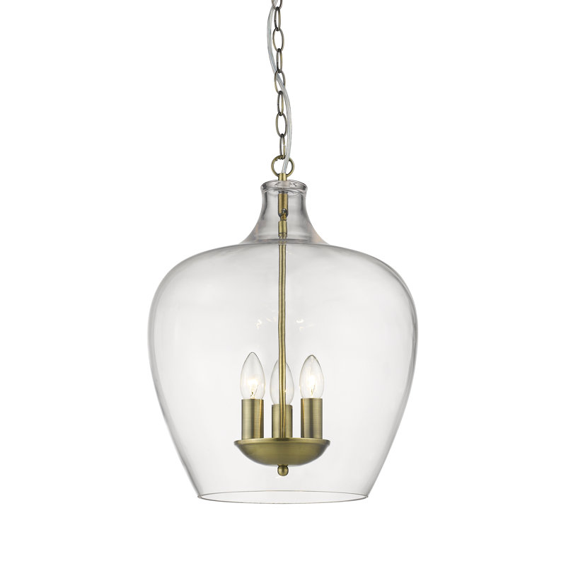 Bolanger 3 - Light Lantern Pendant, Antique Brass