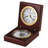 Pursuit Traditional Roman Numeral Wood Quartz Movement / Crystal Tabletop Clock in Rosewood Hall/Polished Brass