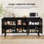 Buffet avec 3 portes en rotin et armoire de rangement pour le salon du vestibule-230329698