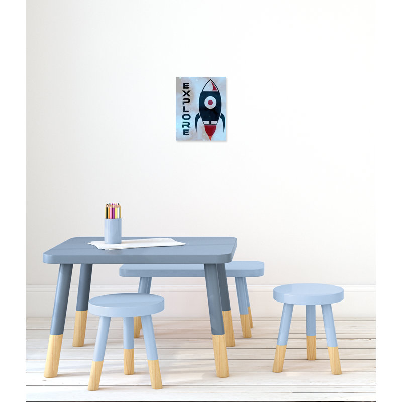Explorer l’espace, H 14 po x l 11 po x P 1,5 po, Toile