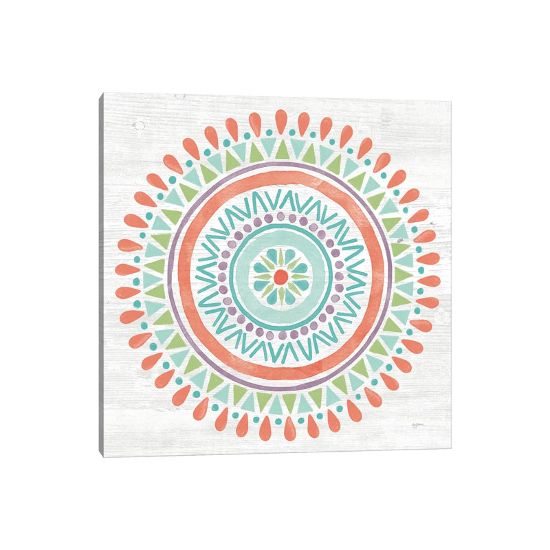 Lovely Llamas Mandala I by Mary Urban - Wrapped Canvas Print, 30.48 cm H x 30.48 cm W
