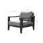 Ensemble de conversation d'extérieur 4 pièces Hyland Hills, toile Sunbrella granit et aluminium gris