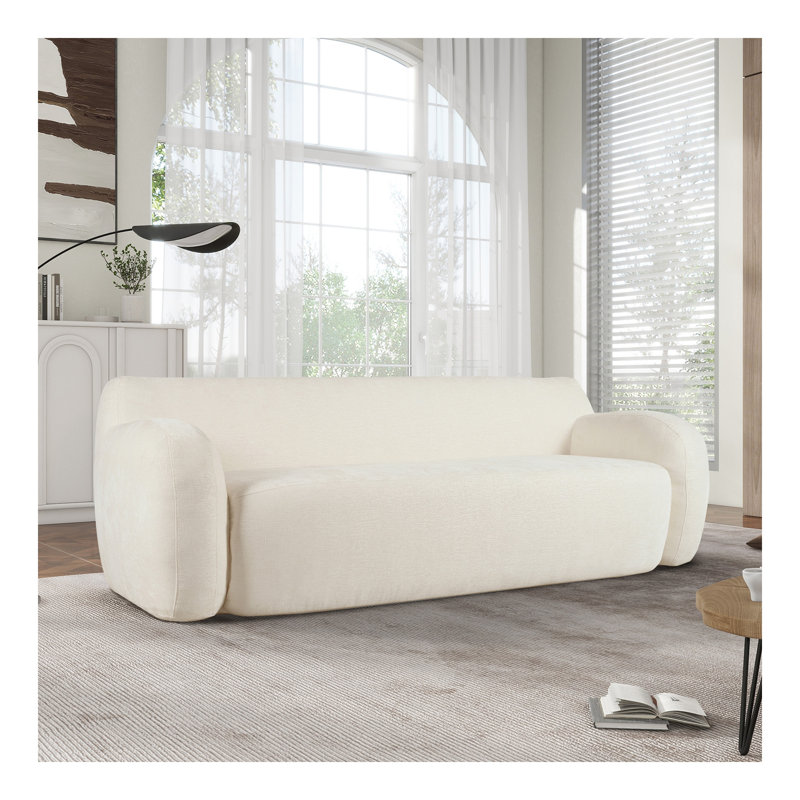 Canapé à compression minimaliste, design incurvé, canapé décontracté 3 places pour les salons, les chambres à coucher et les appartements