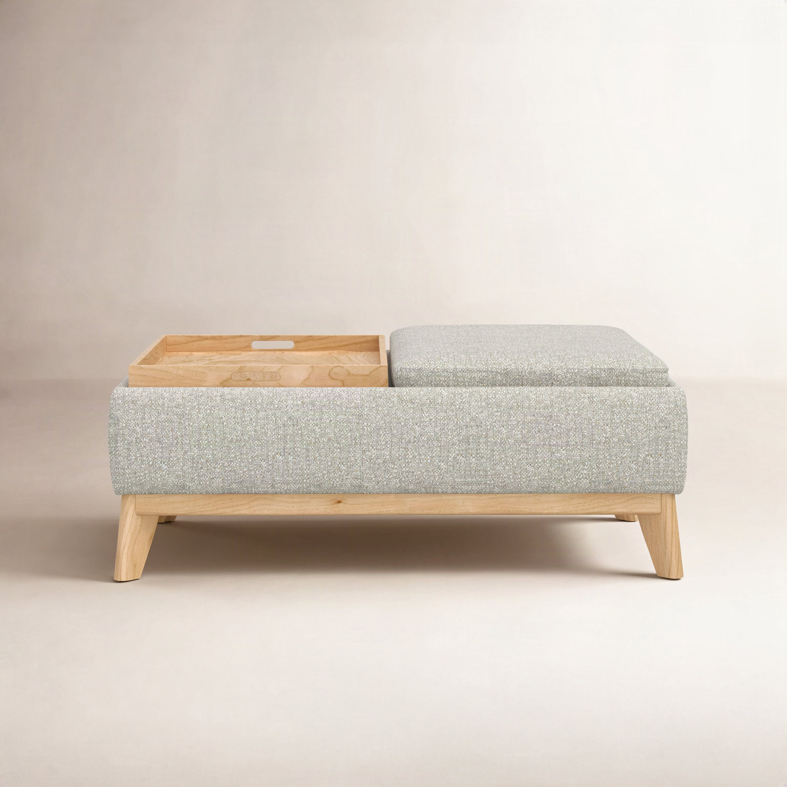 Rudi 38" Ottoman, Gray