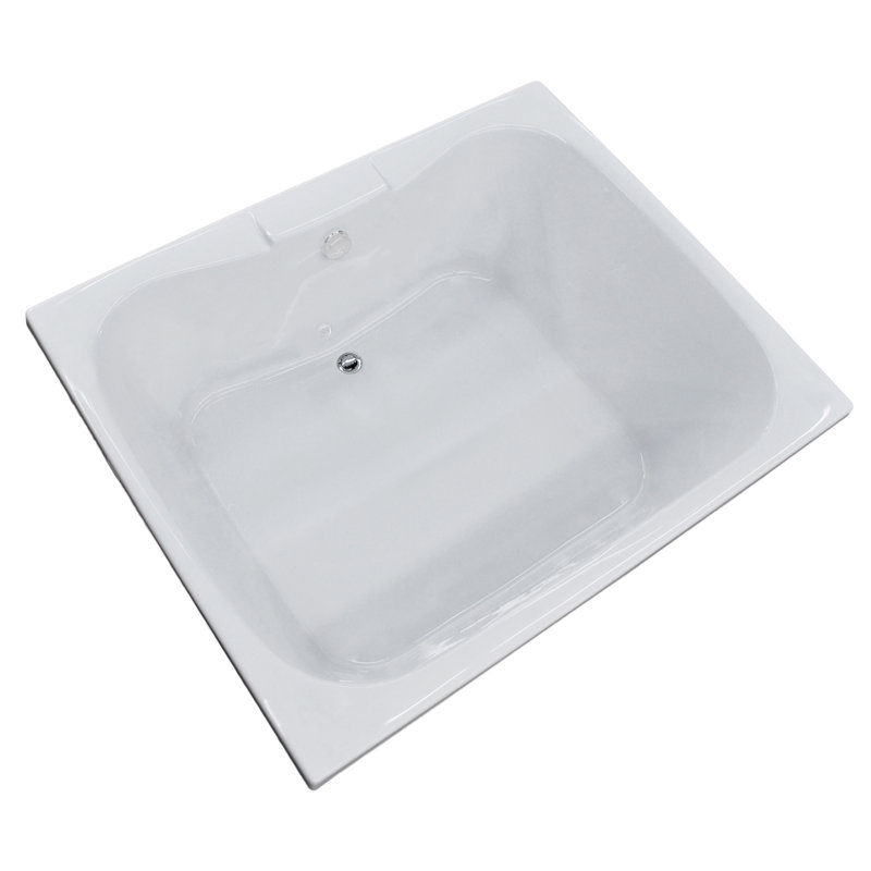 Dominica 59'' x 40.5'' Drop-In Soaking Acrylic Bathtub