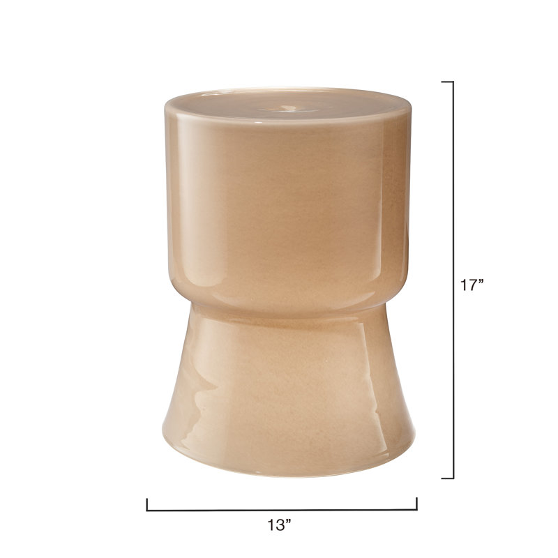 Huntington Garden Glass Accent Table, Green, Tan