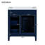Meuble-lavabo de 30 pouces avec lavabo en résine, trois tiroirs et deux tablettes de porte-631220871