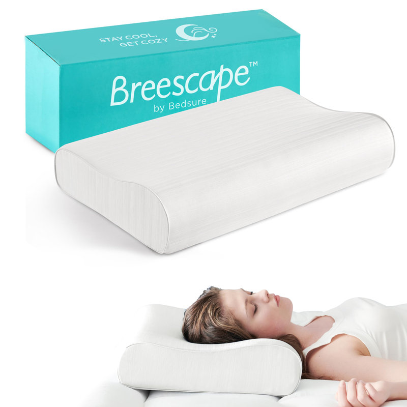 Bedsure Cervical Neck Pillows for Sleeping, White