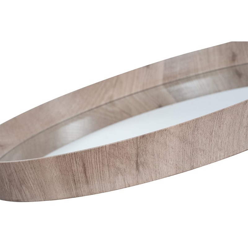 Maderia Wood Flat Wall Mirror