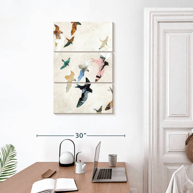 Brampt Abstract Birds II, 50" H x 32" W