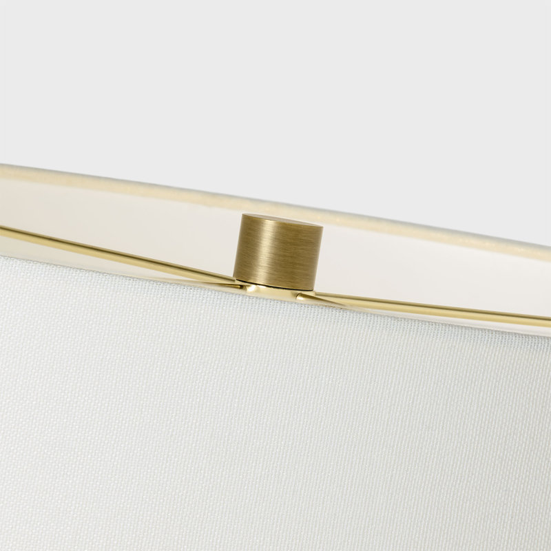 Lauren Ralph Lauren Marcel 1 Light Bedroom Home Office Living Room Lamp In New Finish With White Linen Shade, White