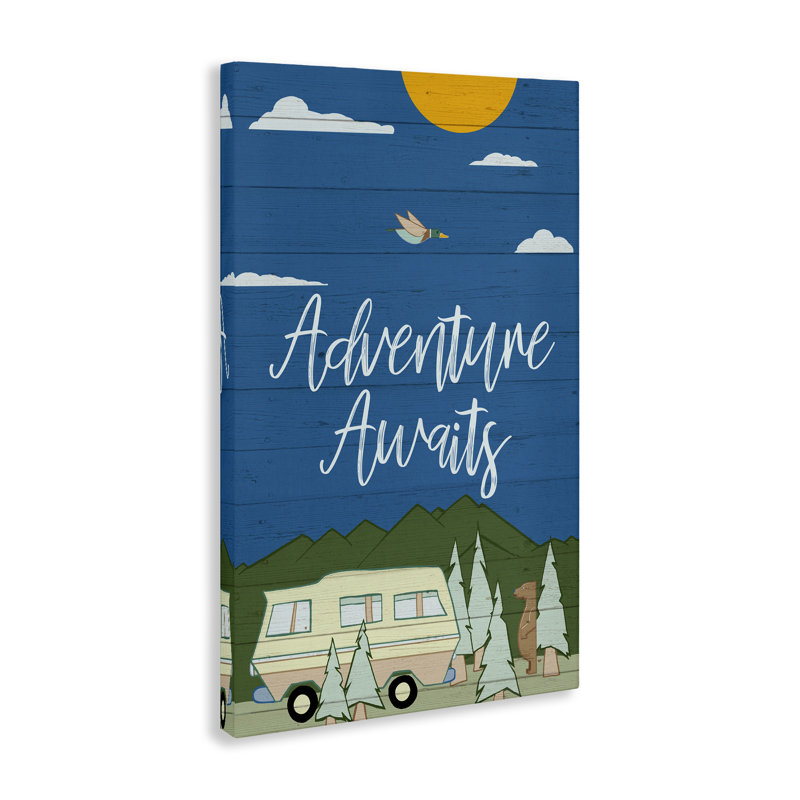 «Adventure Awaits Landscape», toile par Hugo Edwins, H 45 po x l 30 po