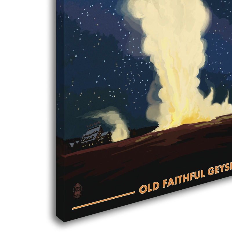 Yellowstone National Park Old Faithful Geyser Canvas Art