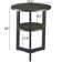 2-Tier Small Side End Table with Metal Frame