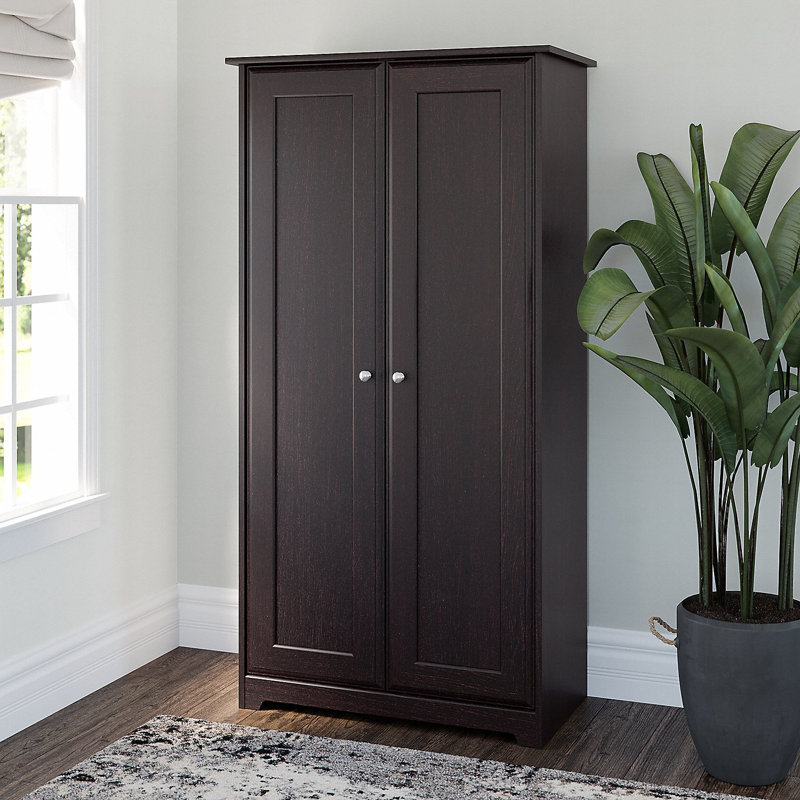 Armoire de rangement à 4 tablettes Huckins, Chêne espresso