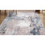 Tapis abstrait en chenille tissé à la machine en rouge / gris-87046146