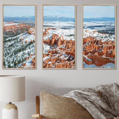 «Bryce Canyon with Snow Winter - Canyon», ensemble d'art mural sur toile