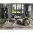Kajana 2-Drawers Executive Desk with USB in Bronze Aluminum