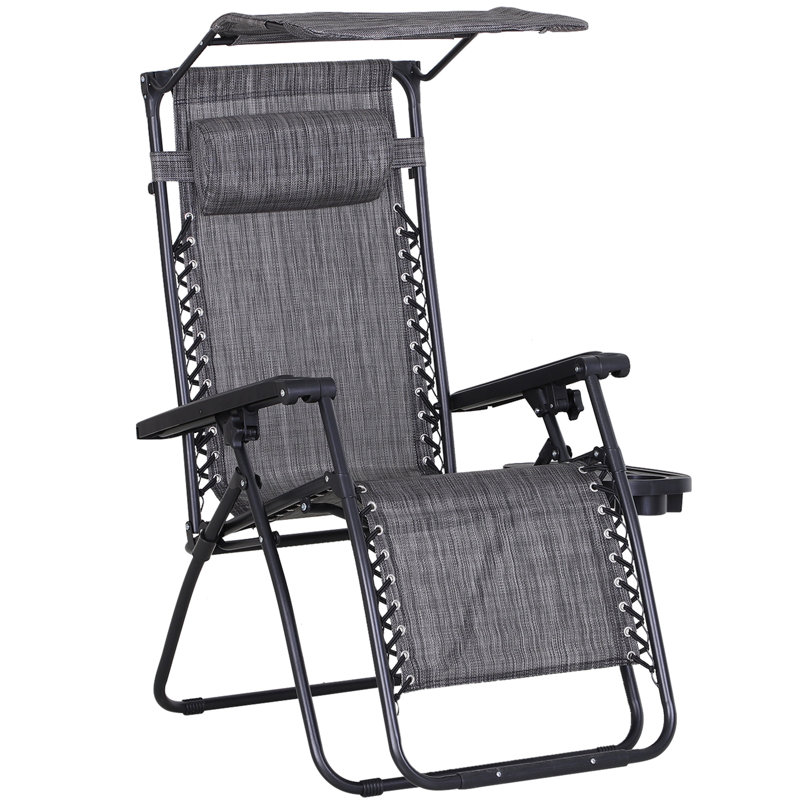 Outdoor Lounge Chair, Charcoal