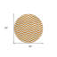 Tapis intérieur lavable rond 8 pi à motif de chevrons orange et beige