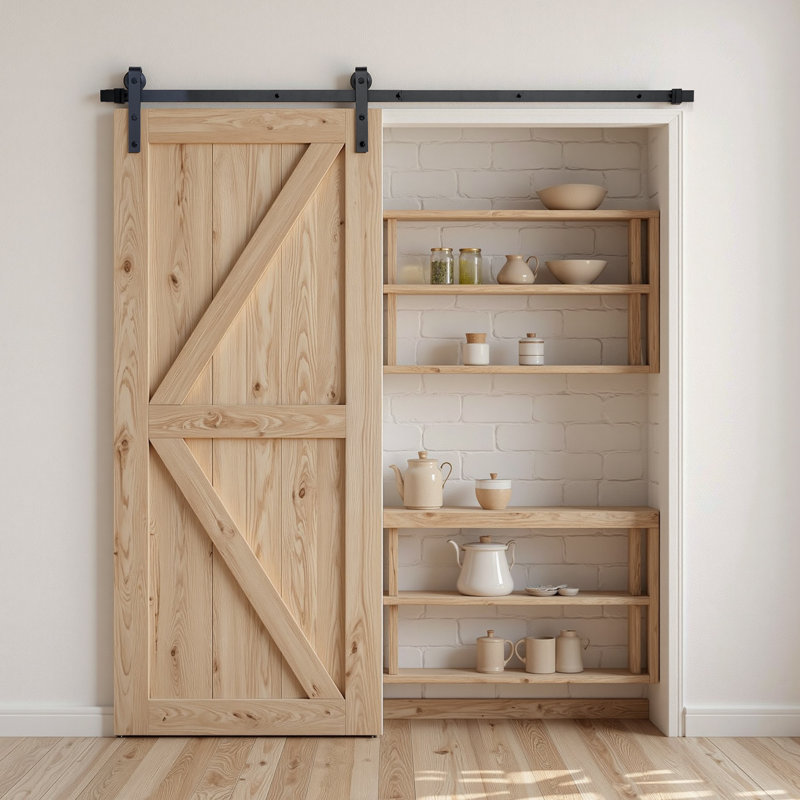 Sliding Barn Door Hardware Kit for Single Sliding Barn Door