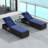 Ebern Designs 1 Pcs Patio Chaise Lounge With 6-level Backrest Comfy Seat Cushion & Headrest Backyard-2107115946