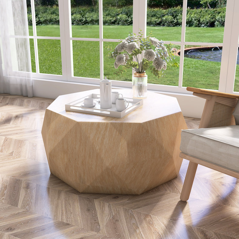 Modern Farmhouse Drum Coffee Table