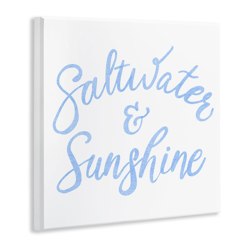 Plaque murale Minimal Saltwater & Sunshine, design par SunDance Group