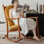 Chaise berçante relaxante en bois massif moderne-638147790