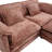 76.77" Chenille Loveseat With Ottoman-710105634