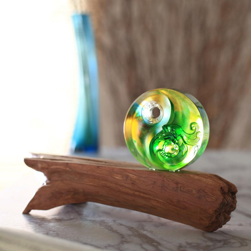 Unstoppable Faith The Beauty of Harmony Crystal Yin Yang Paperweight Figurine