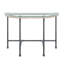 Table de canapé 47 po Brantley, verre transparent et finition gris sable