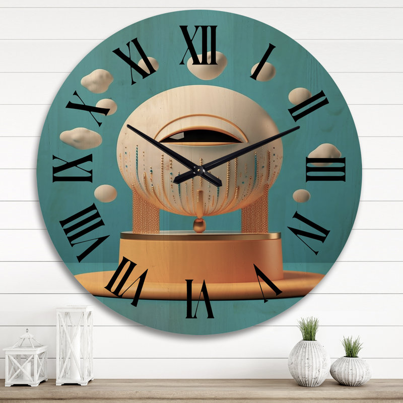 Horloge murale surdimensionnée en bois, Très grand