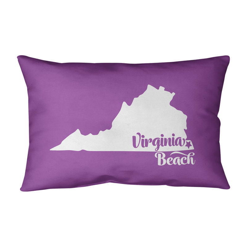 Coussin lombaire intérieur/extérieur, Virginia Beach, Violet