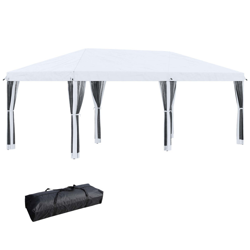 Tente avec auvent Pop Up Outsunny