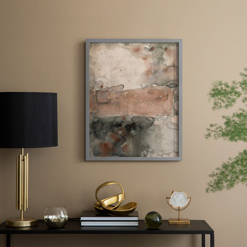 «Mud Play II», reproduction encadrée - bois massif, H 30 po x l 24 po, Gris