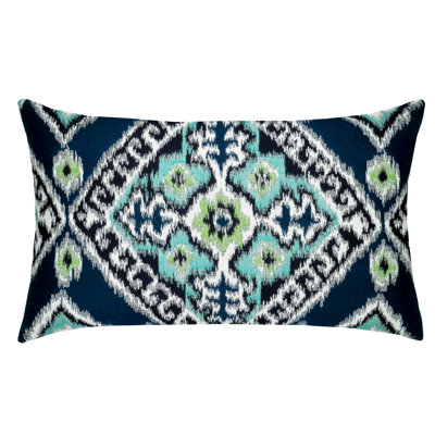 Lagoon Ikat Lumbar Indoor / Outdoor Pillow Cover & Insert