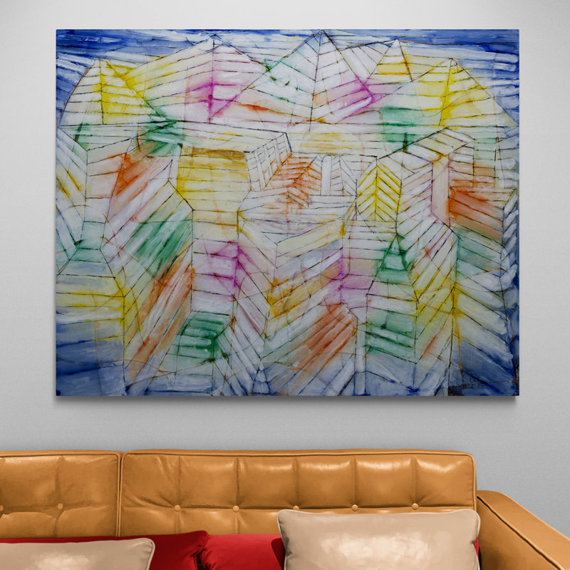 Theater Mountain Construction by Paul Klee - Wrapped Canvas Print, 41cm H x 61cm W