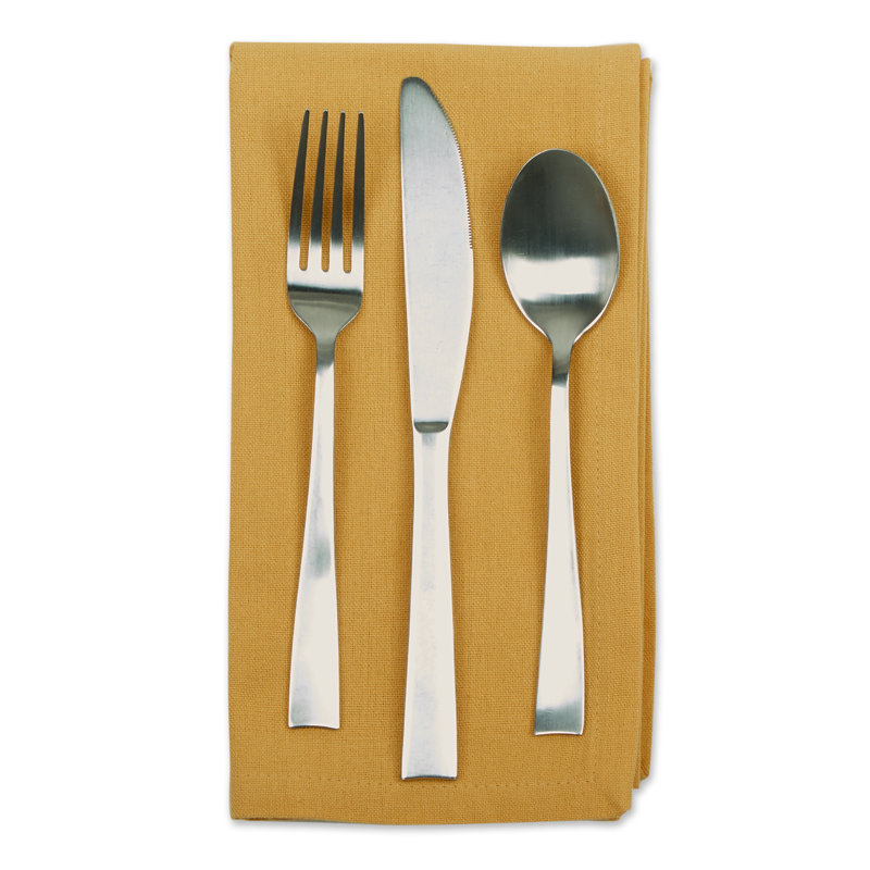 Reisman 100% Cotton Square Napkin, Golden