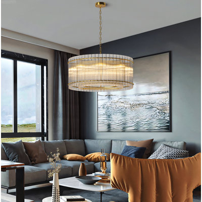 Lustre en cristal à deux niveaux