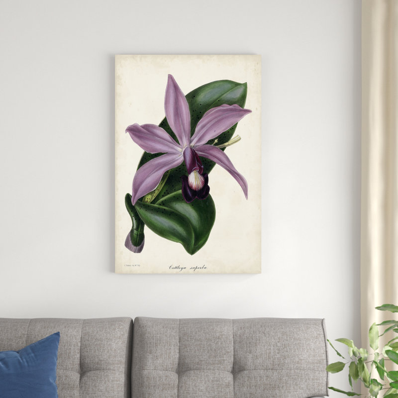Orchidée prune, H 36 po x l 24 po x P 1,25 po