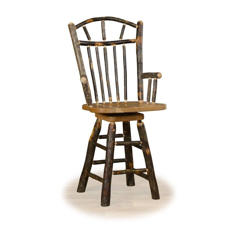 Tabouret tournant 24" wagon wheel Wedemeyer